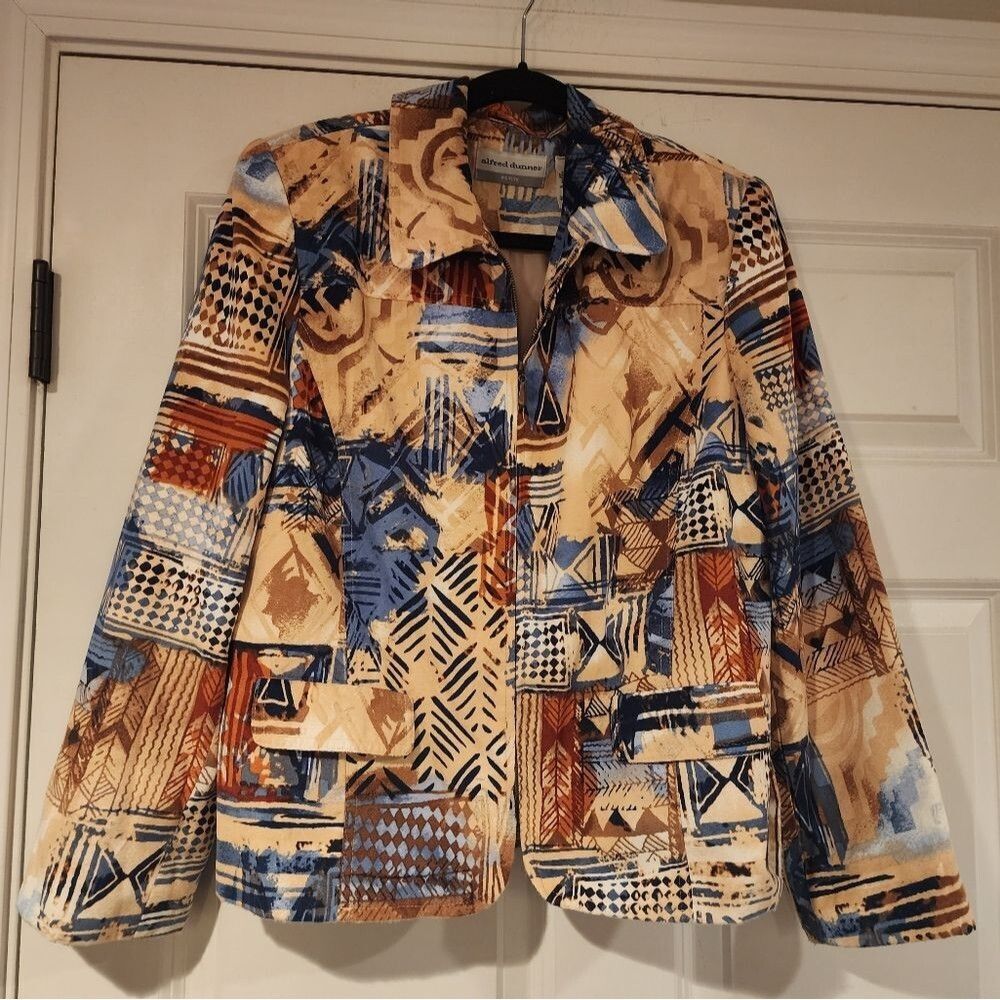 Alfred Dunner vintage soft colorful lightweight jacket 14P